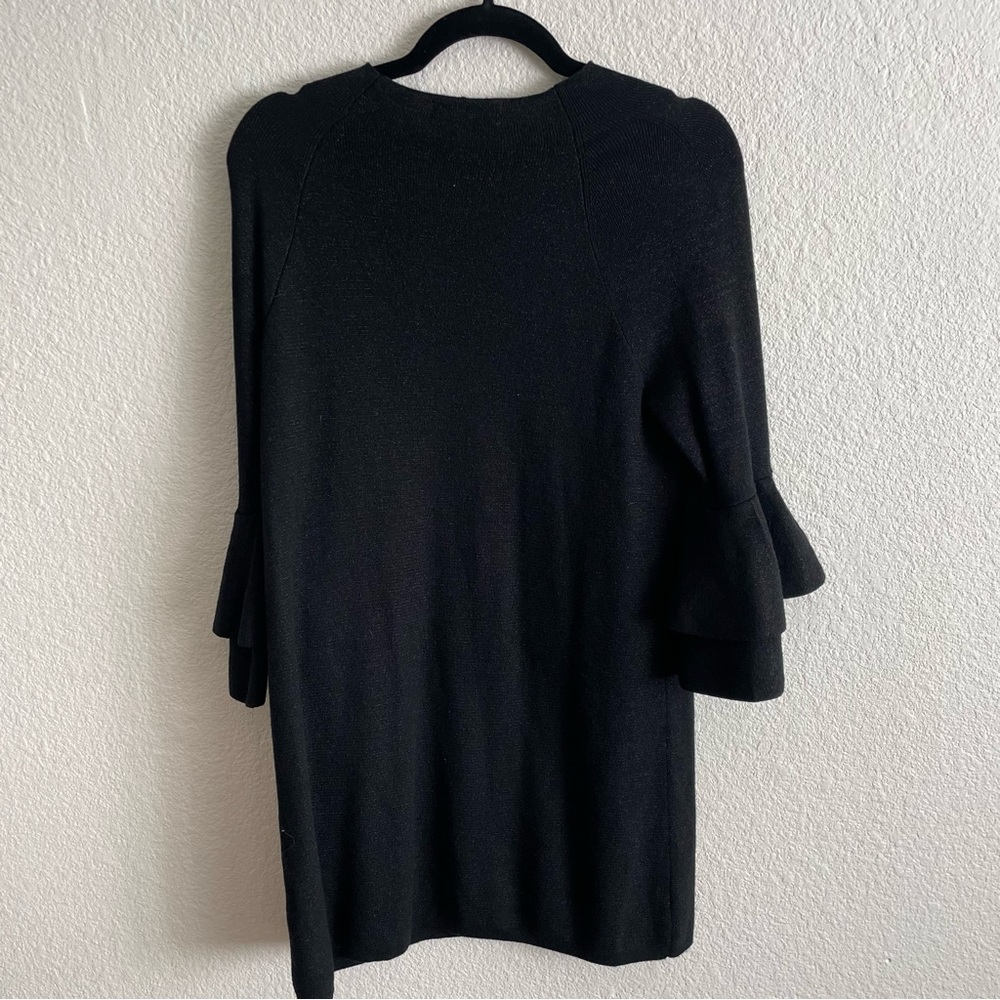 Anthropologie Claudette Ruffle Sweater Dress in Black - Picture 5 of 9